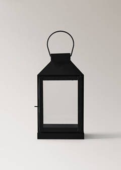 Medium decorative candle holder — Black 6