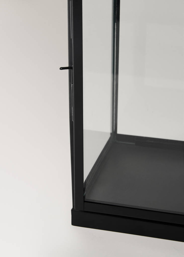 Large decorative candle holder — Black