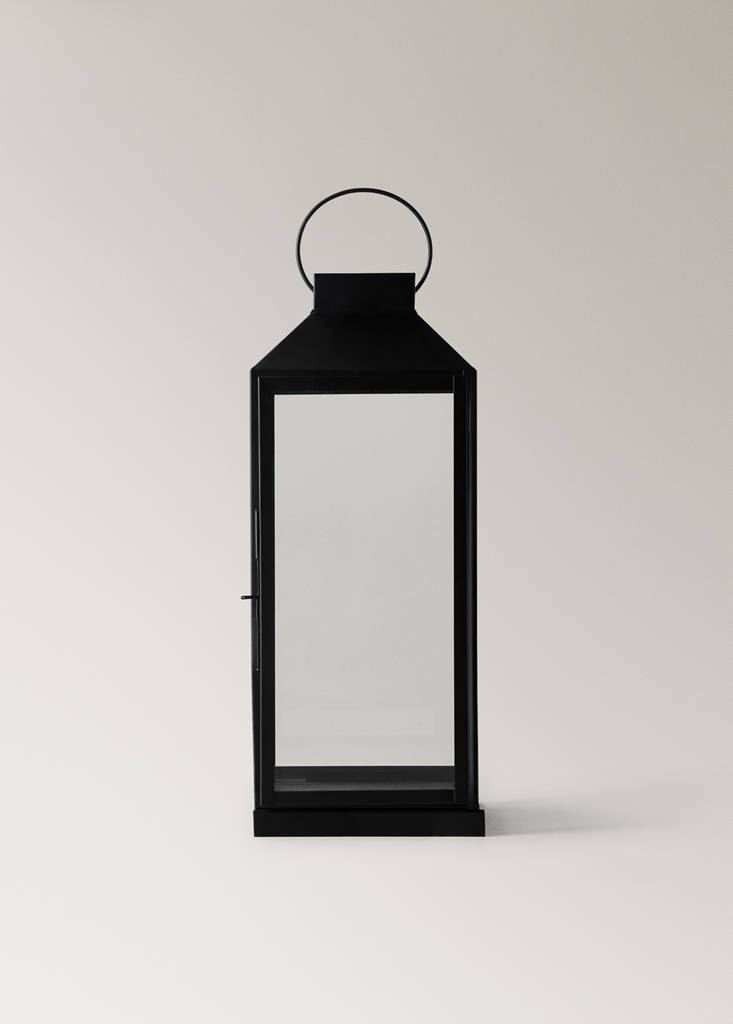 Large decorative candle holder — Black