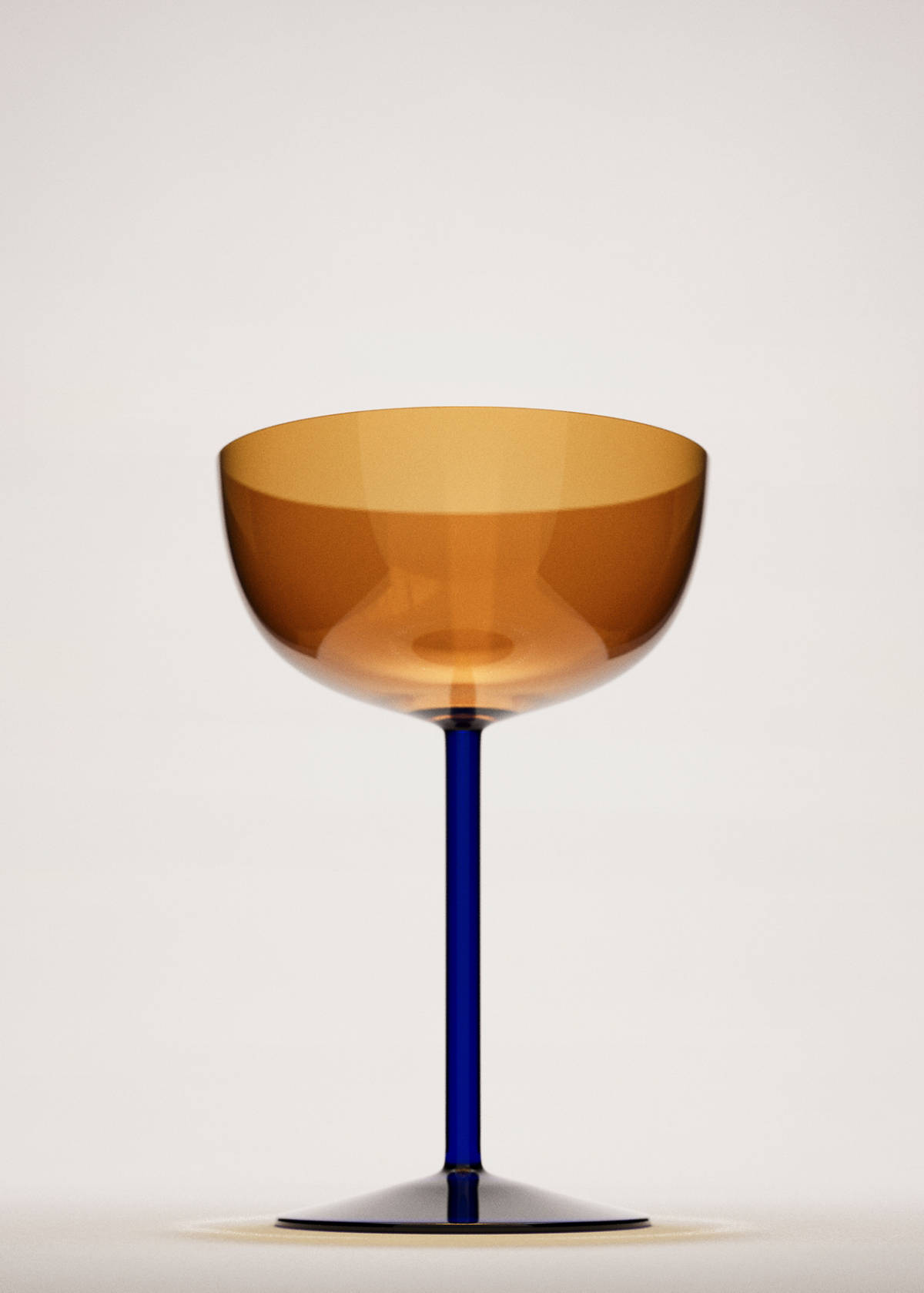 Two-tone borosilicate champagne flute — Dark Grey