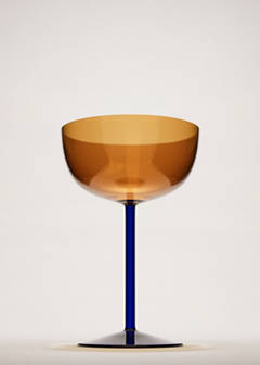 Two-tone borosilicate champagne flute — Dark Grey 1