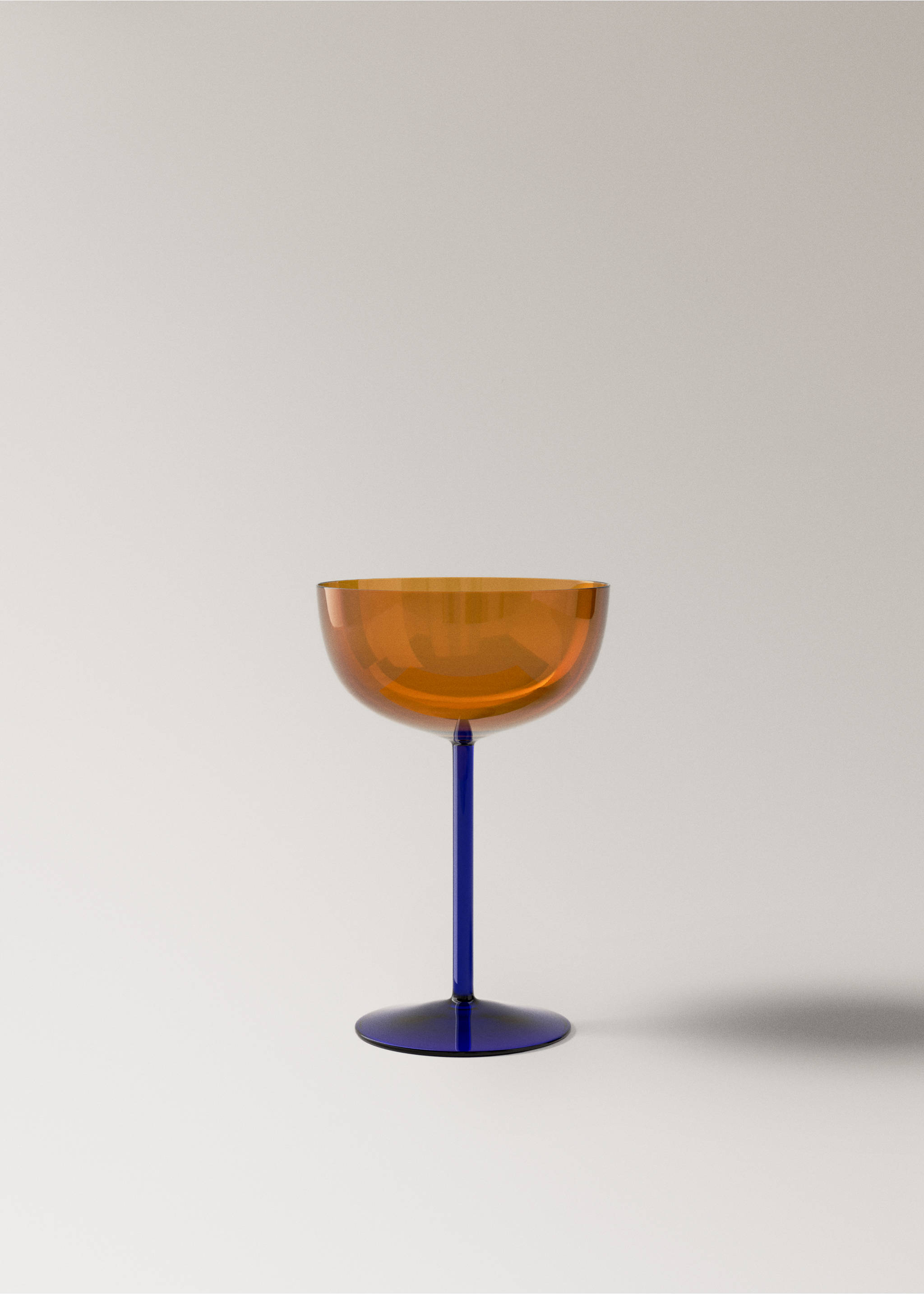 Two-tone borosilicate champagne flute - Article without model, Dark Grey. Ref: 37033299-00.