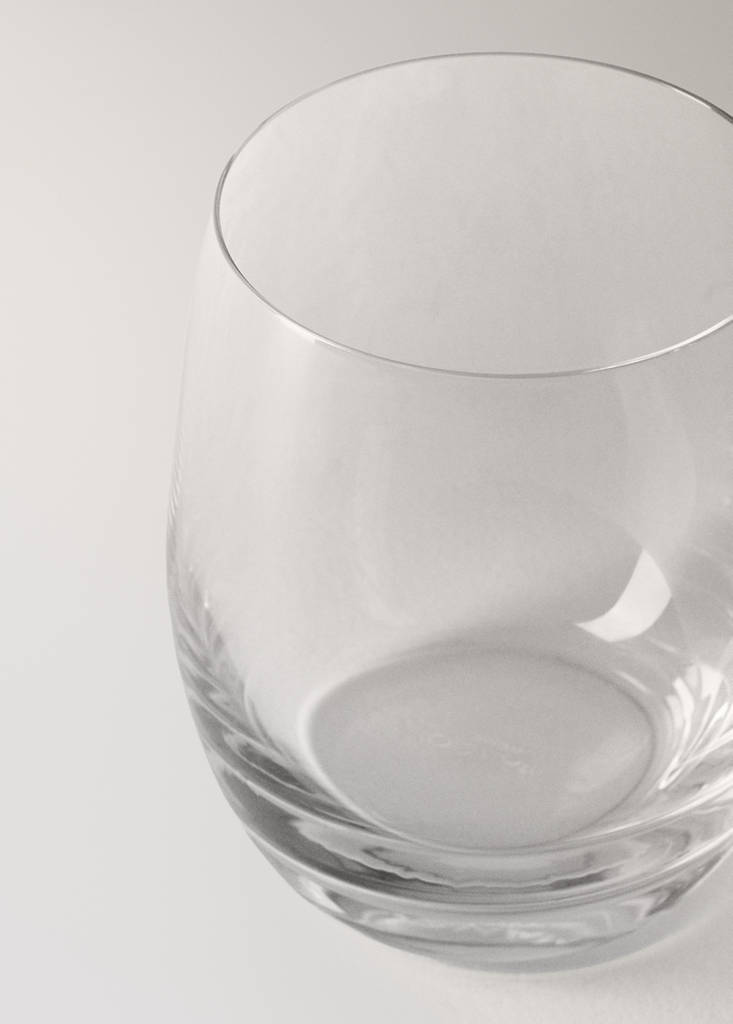 Smooth glass tumbler — Ice Grey