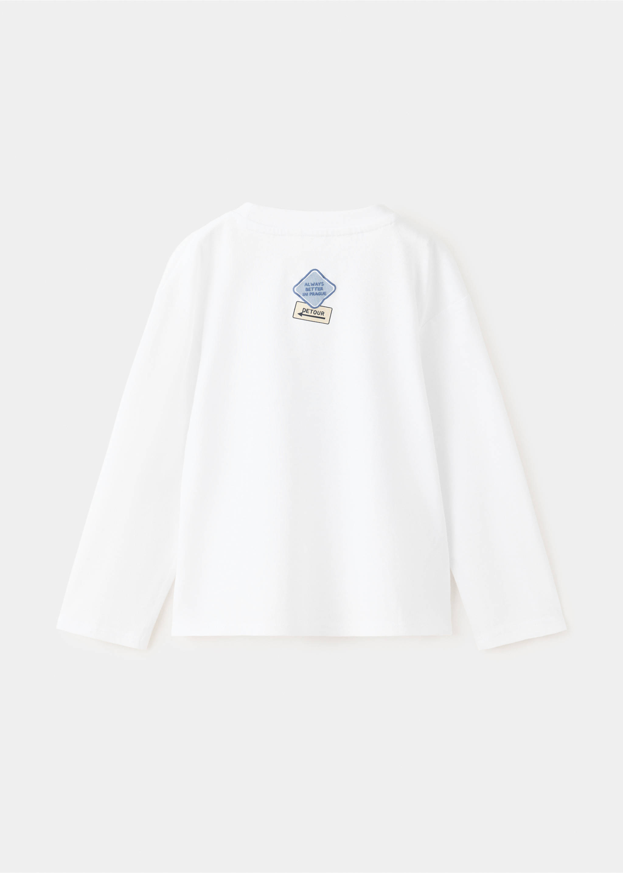 100% cotton printed t-shirt - Reverse of the article, Off White. Ref: 37033305-00.