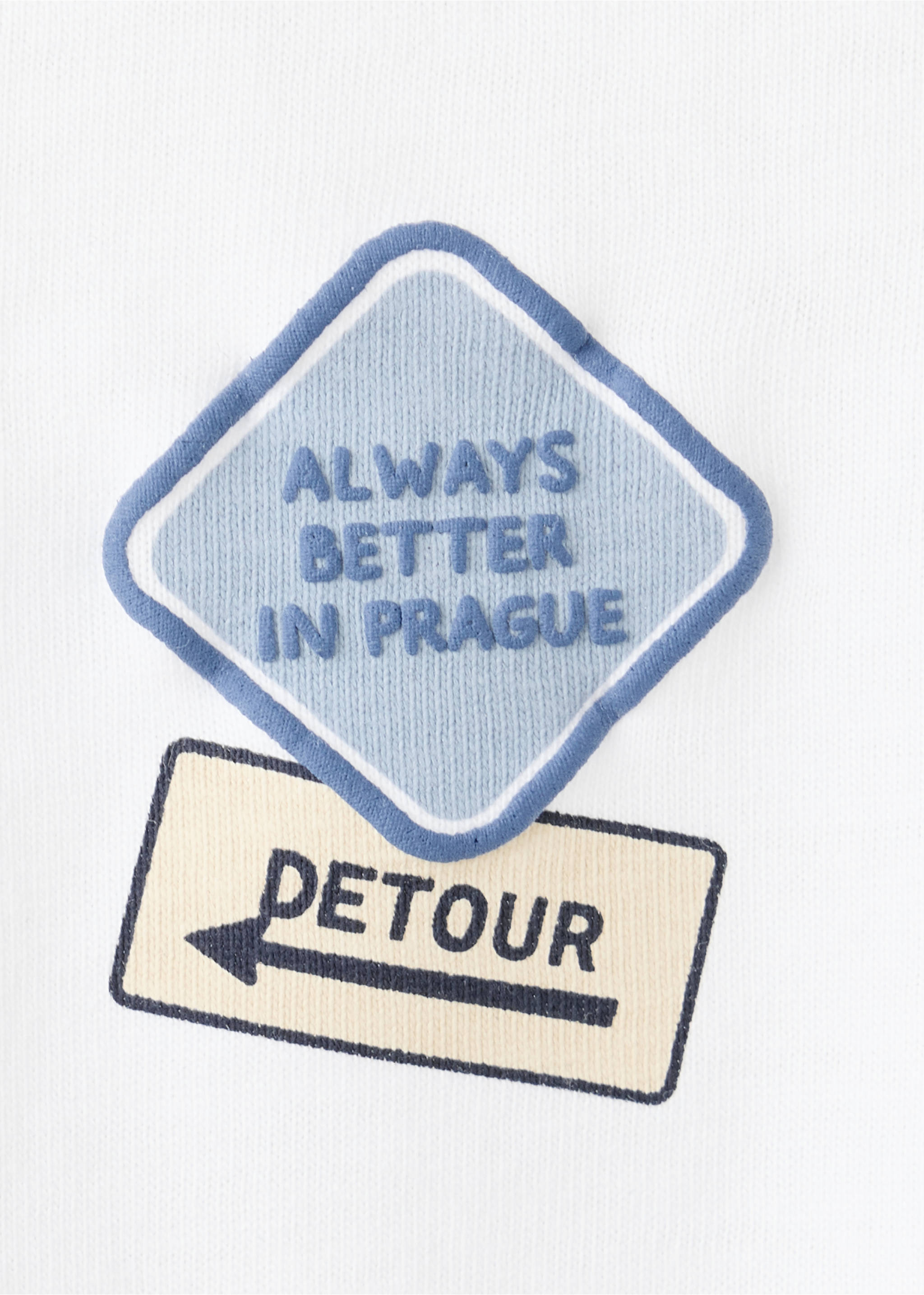 100% cotton printed t-shirt - Details of the article 8, Off White. Ref: 37033305-00.