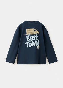 Printed cotton-blend t-shirt — Navy 5