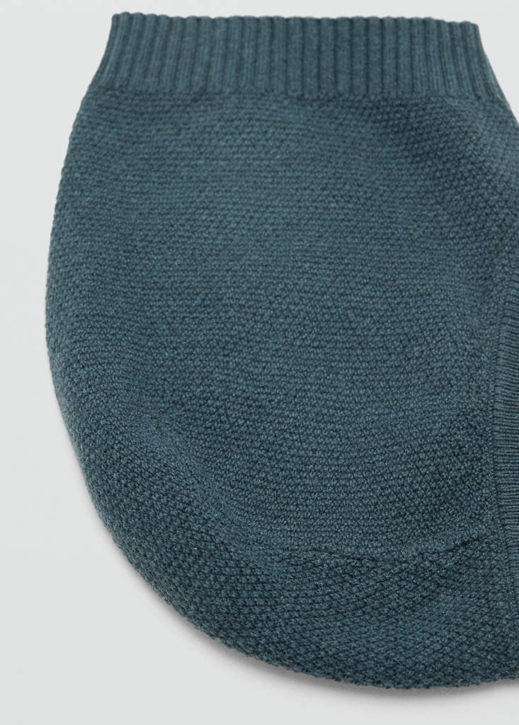 Knitted bonnet — Petrol Blue