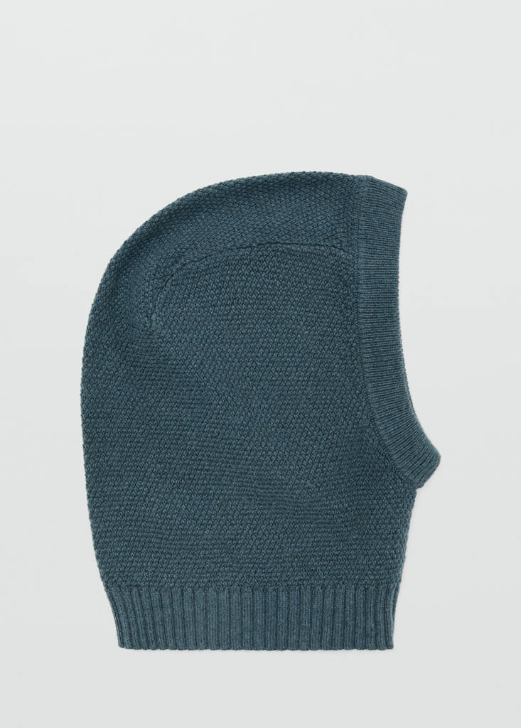 Knitted bonnet — Petrol Blue