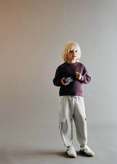Cotton cargo trousers — Ice Grey 1