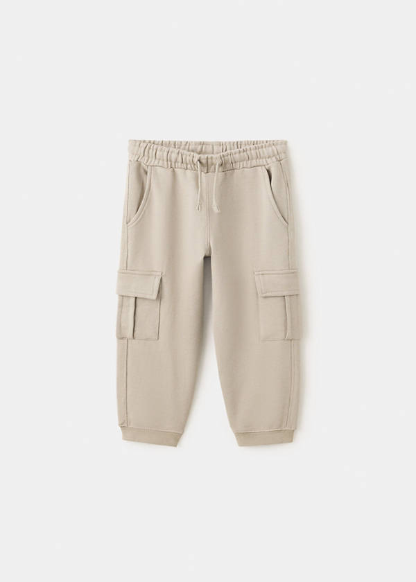 Cotton cargo trousers — Medium Brown