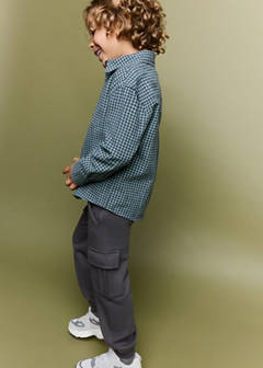 Cotton cargo trousers — Charcoal 4