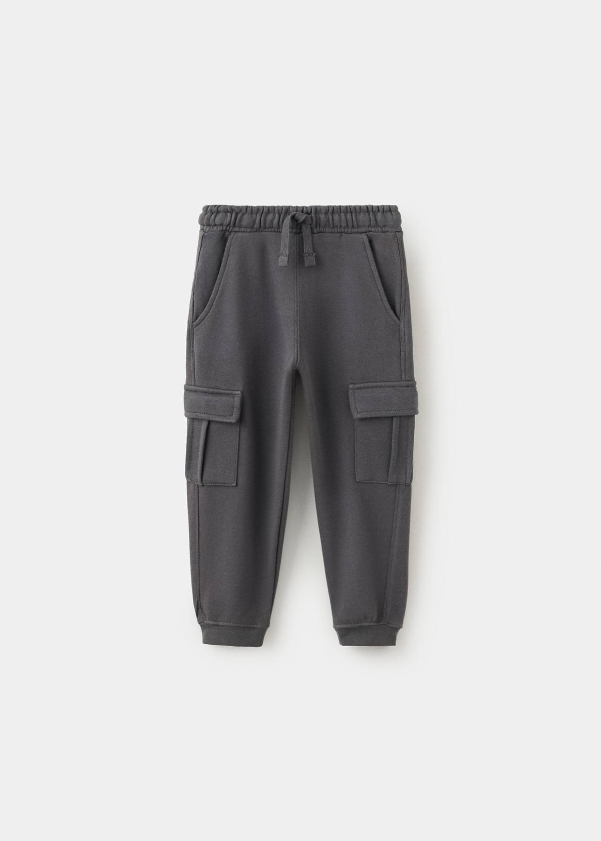 Cotton cargo trousers — Charcoal