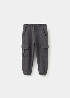 Cotton cargo trousers — Charcoal 3