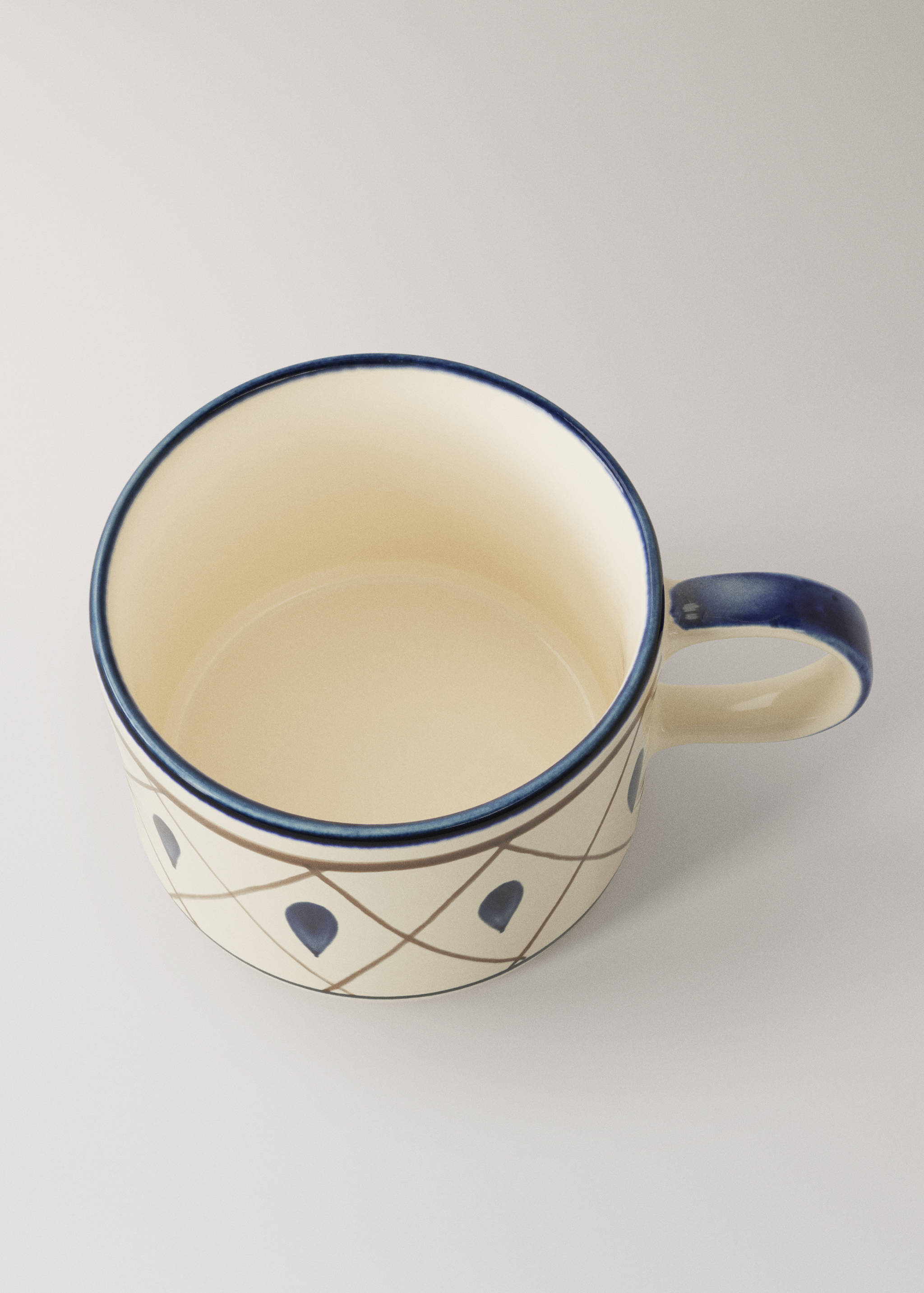 Hand-painted stoneware mug - Details of the article 1