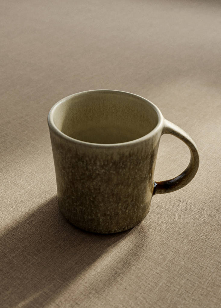 Small matte stoneware mug — Medium Brown
