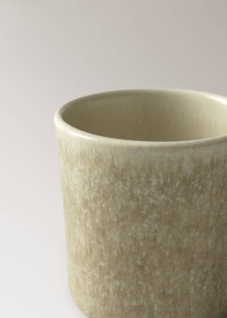 Small matte stoneware mug — Medium Brown