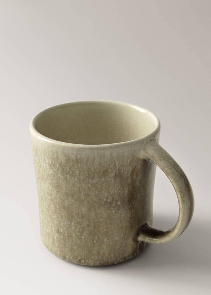 Small matte stoneware mug — Medium Brown
