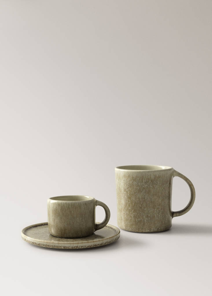 Small matte stoneware mug — Medium Brown