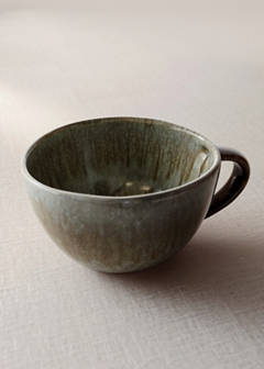 Vintage stoneware mug — Forest Green 1