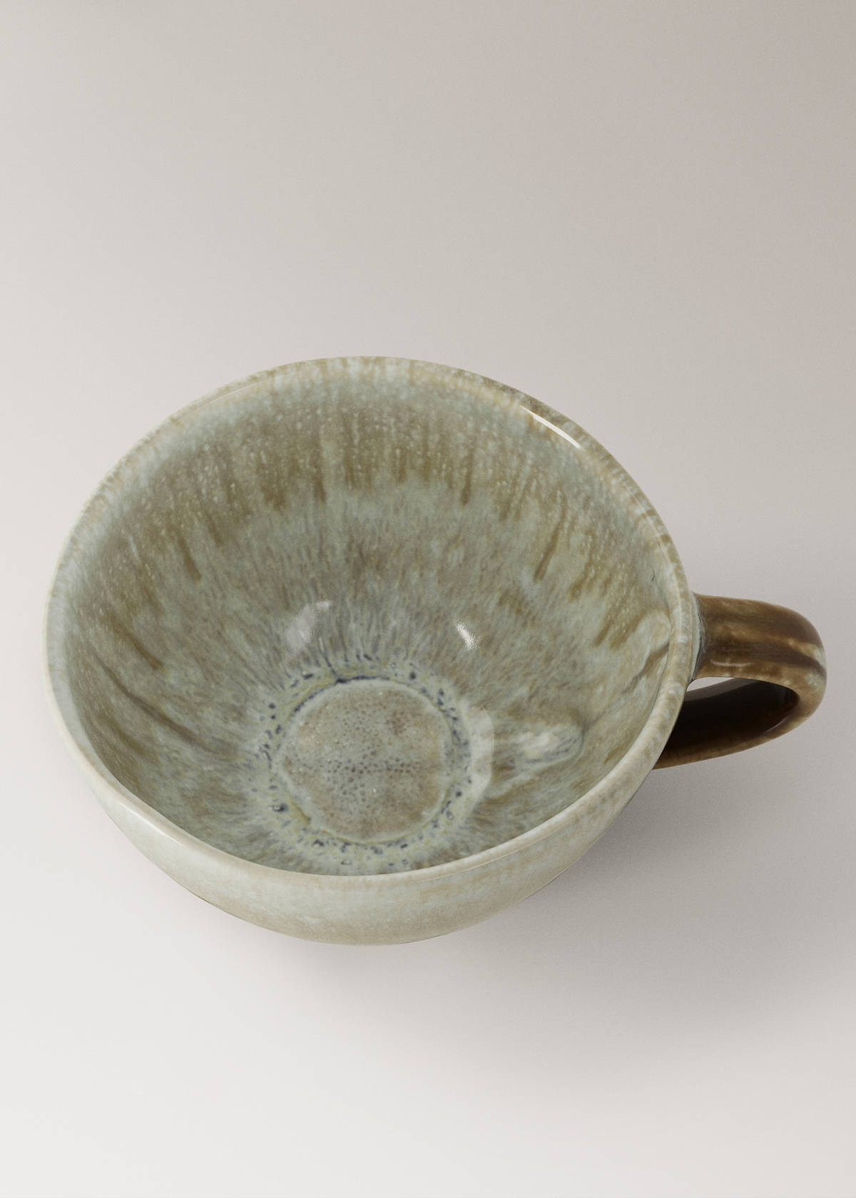Vintage stoneware mug — Forest Green