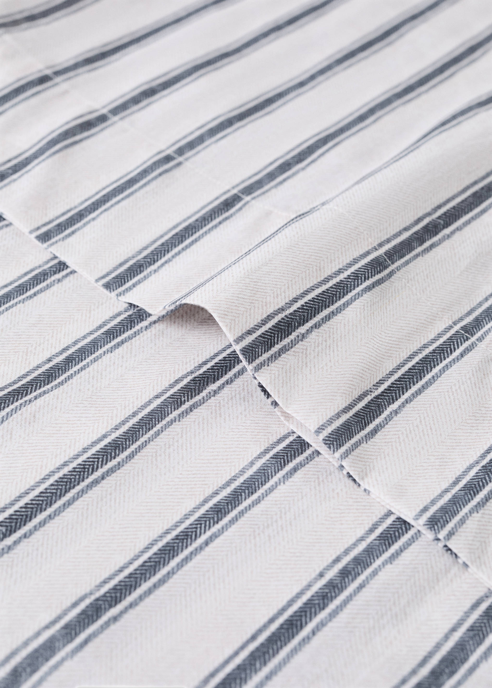 Funda coixí cotó percala 200 fils estampat ratlles 45x110 cm - Detall de l'article 1