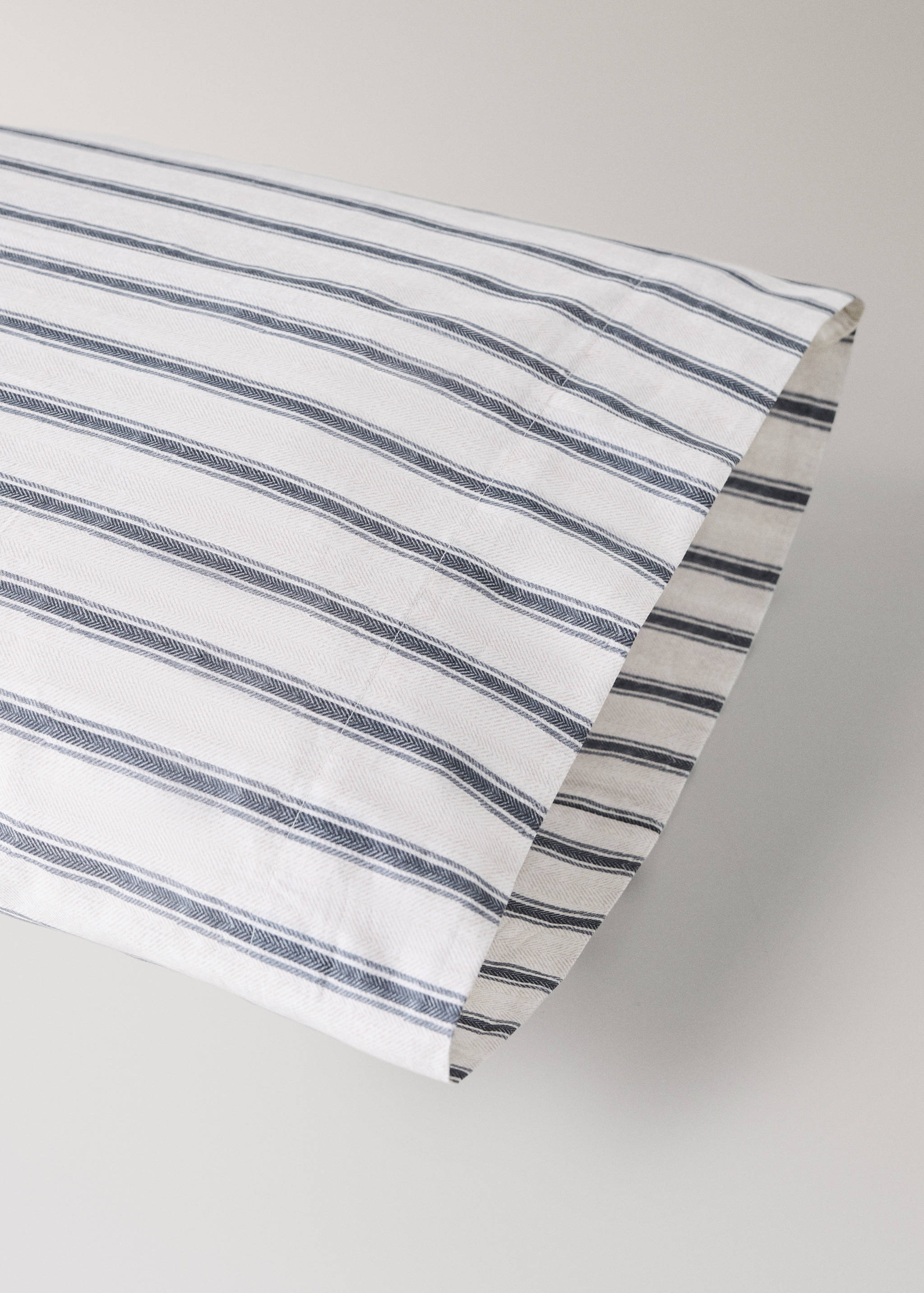 Funda coixí cotó percala 200 fils estampat ratlles 45x110 cm - Detall de l'article 2