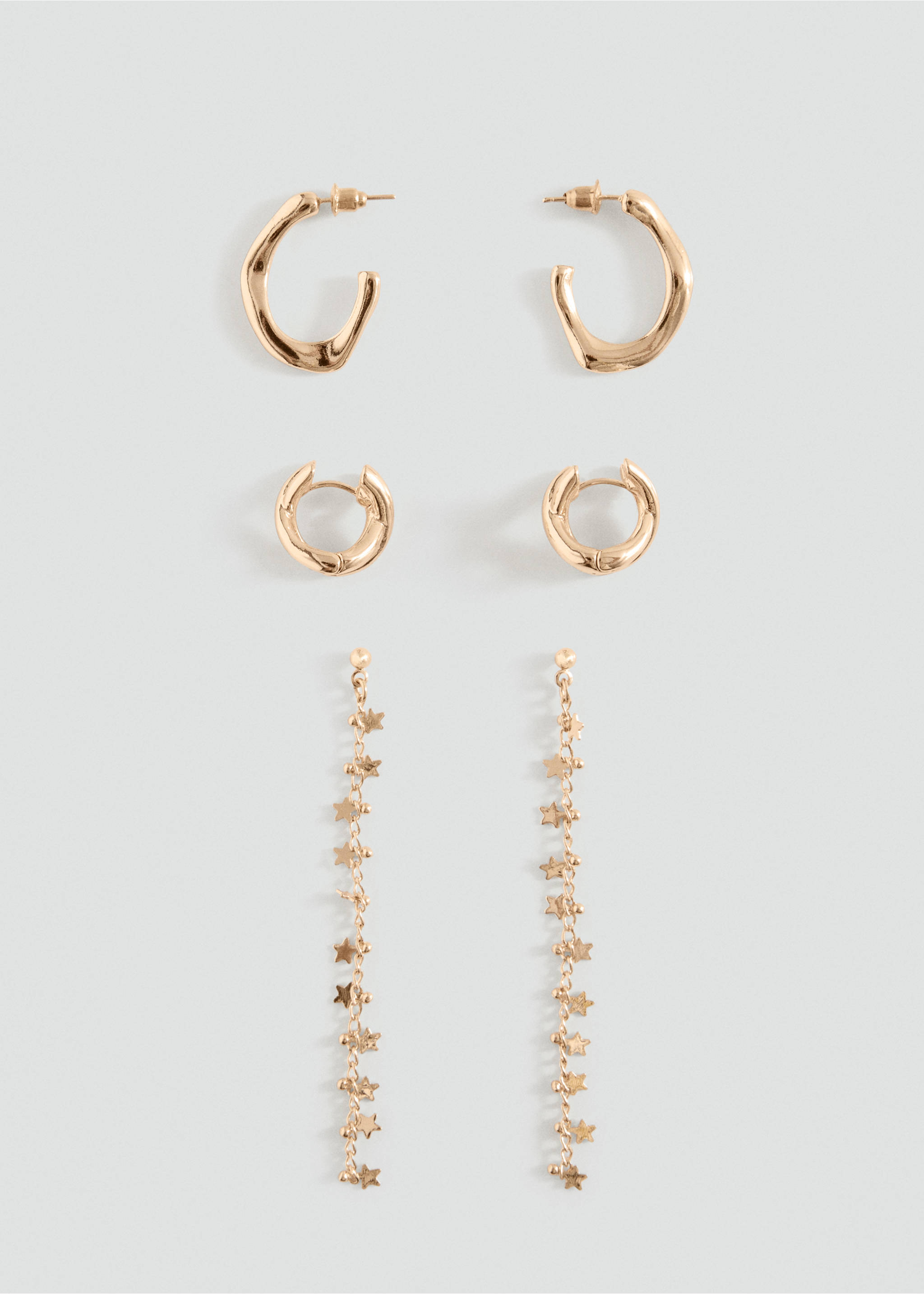 Pack of combined earrings - Article without model, Gold. Ref: 37033326-00.