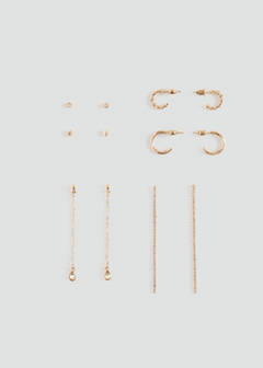 Pack of combined earrings — Gold 1