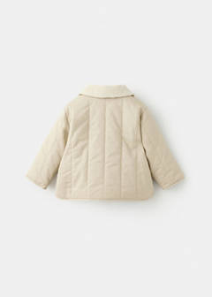 Padded anorak with corduroy collar — Beige 4