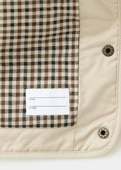 Padded anorak with corduroy collar — Beige 5