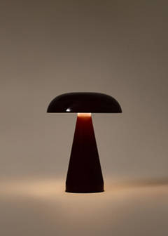 Metallic-finish table lamp — Brown 3
