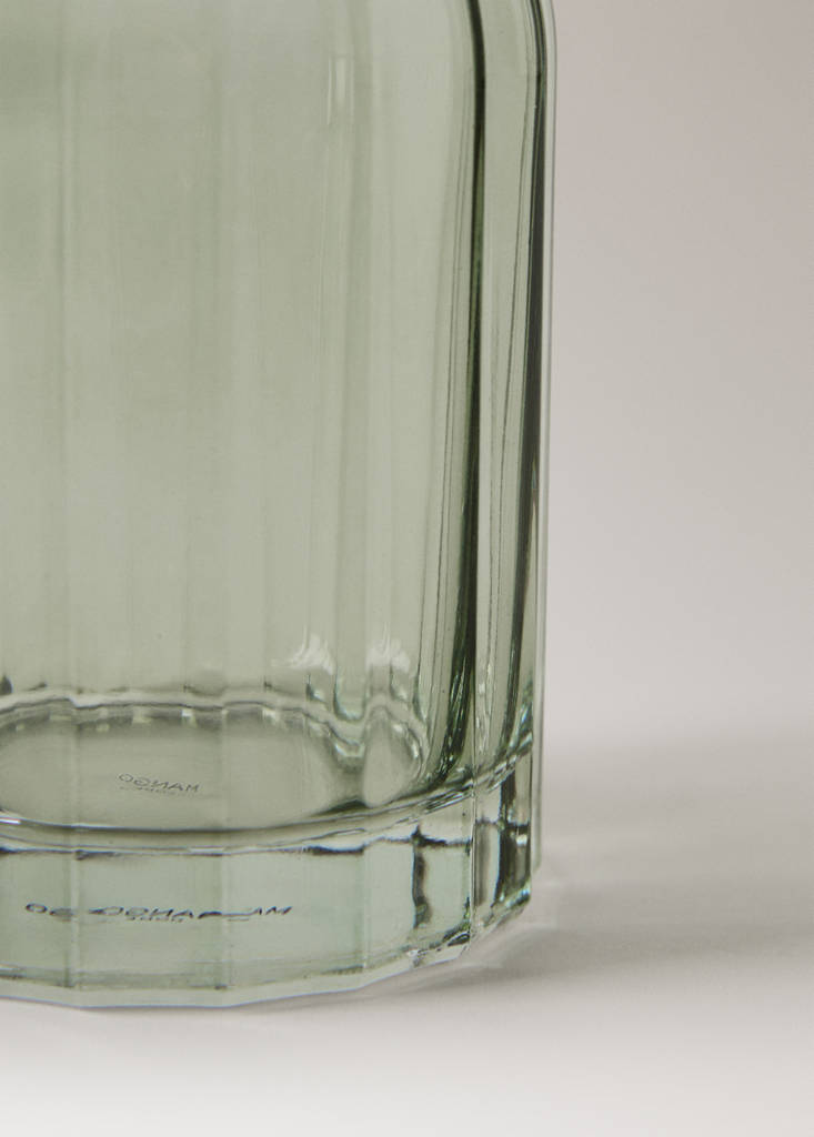 Glass toothbrush holder — Green
