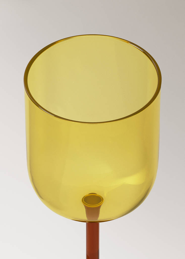 Two-tone borosilicate stem glass — Orange