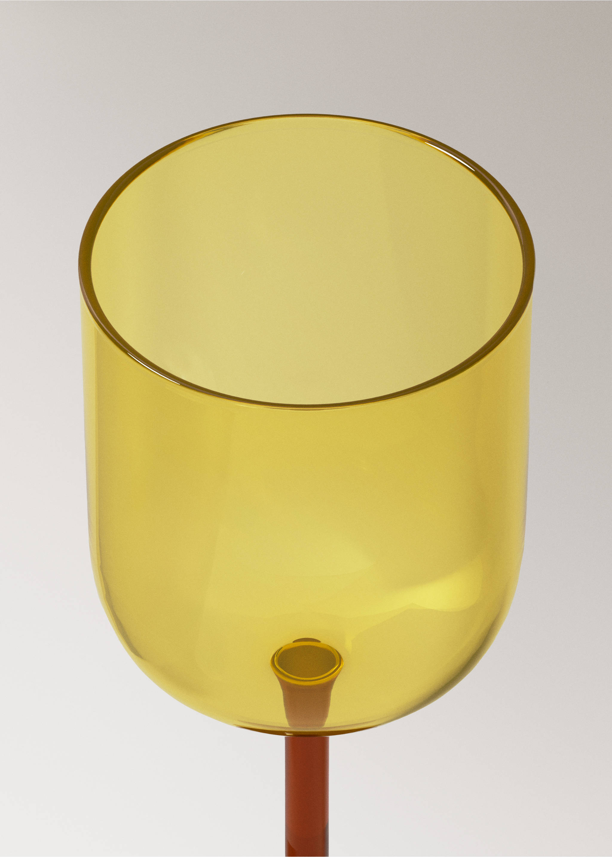 Verre à pied en borosilicate bicolore - Détail de l'article 1, Orange. Ref: 37033871-00.