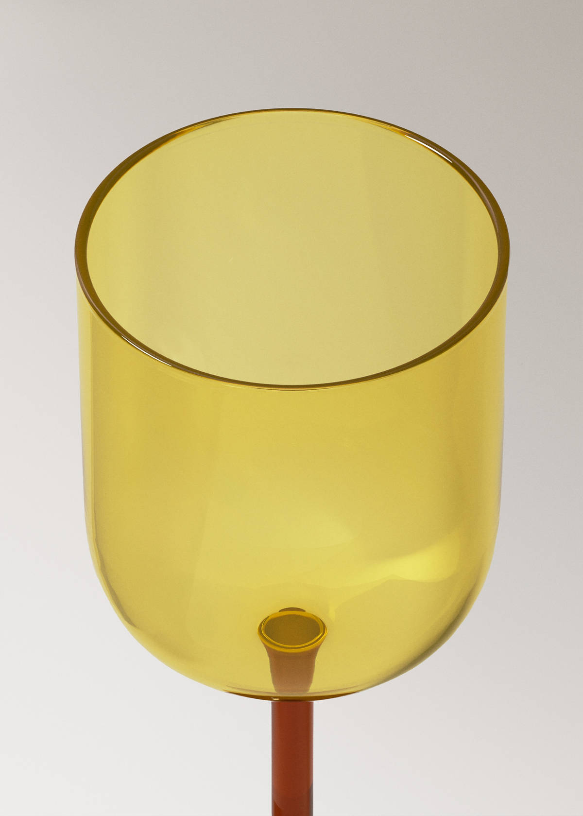 Two-tone borosilicate stem glass — Orange