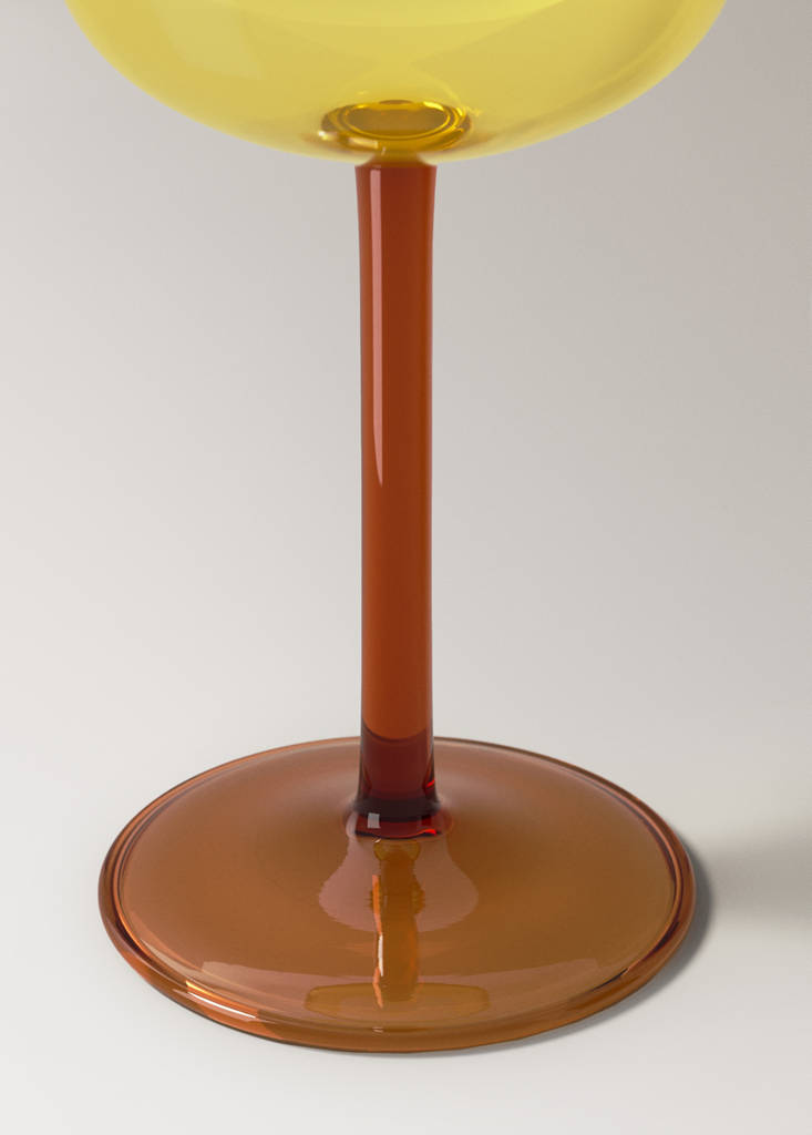 Two-tone borosilicate stem glass — Orange