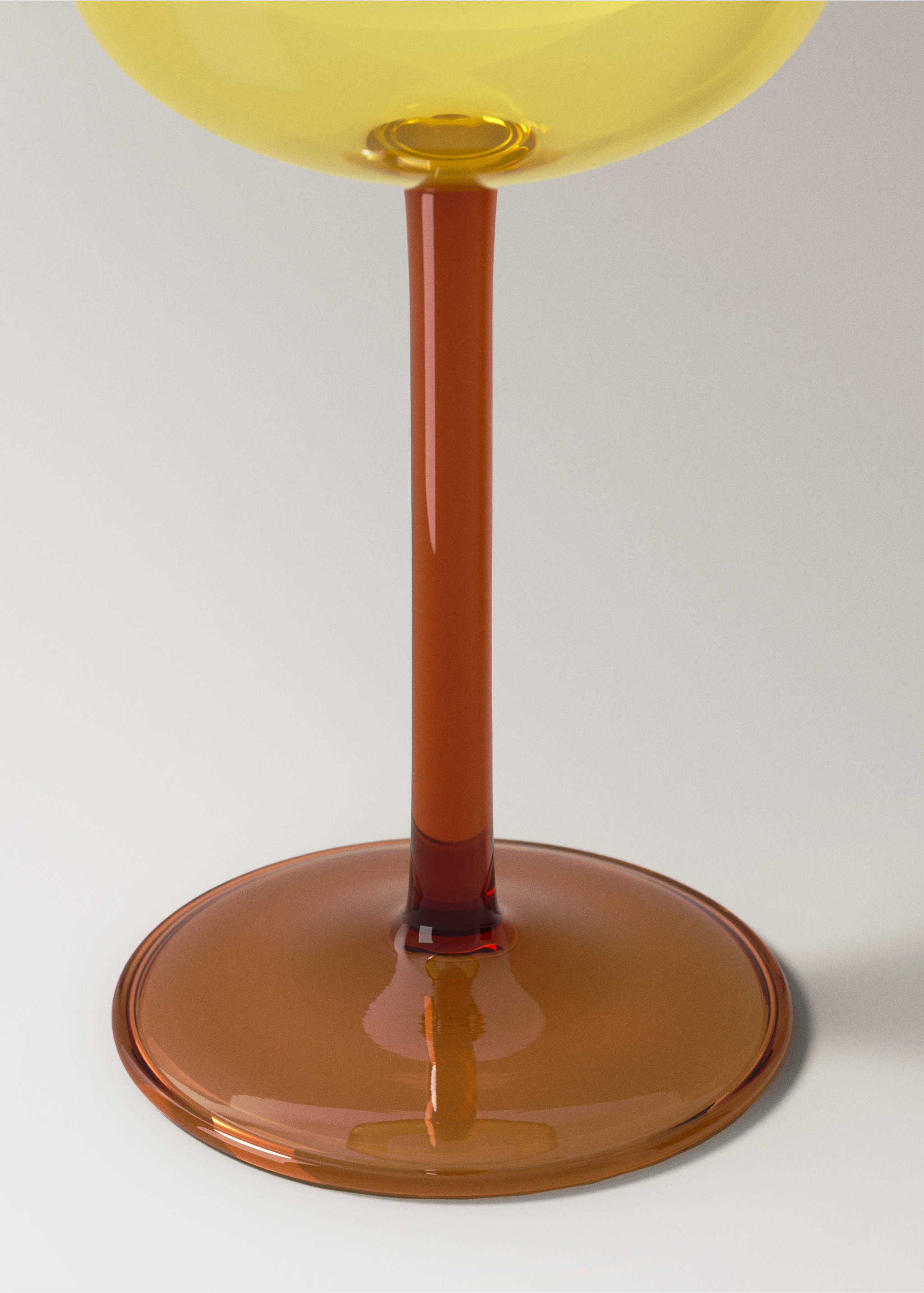 Verre à pied en borosilicate bicolore - Détail de l'article 2, Orange. Ref: 37033871-00.