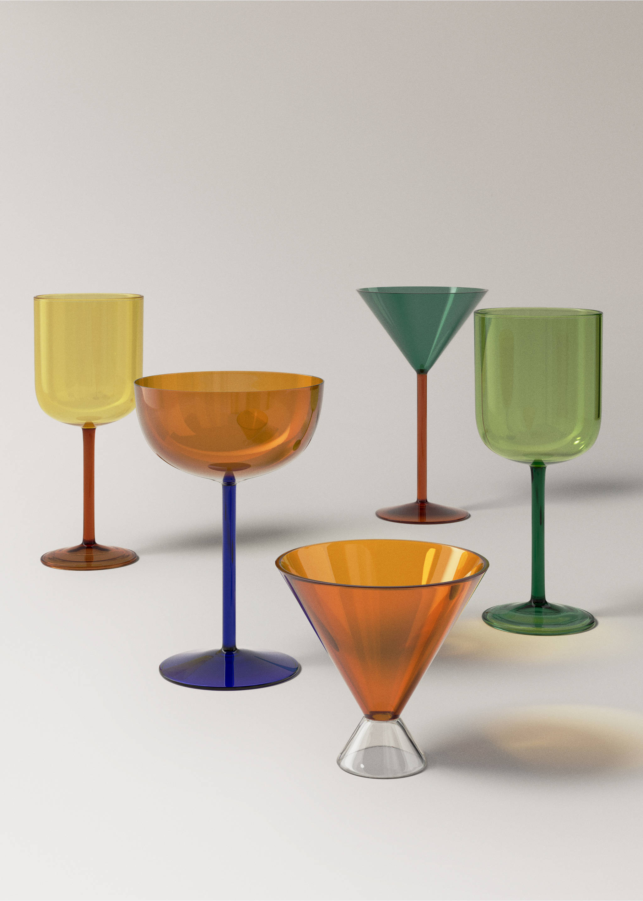 Verre à pied en borosilicate bicolore - Détail de l'article 3, Orange. Ref: 37033871-00.