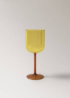 Two-tone borosilicate stem glass — Orange 6