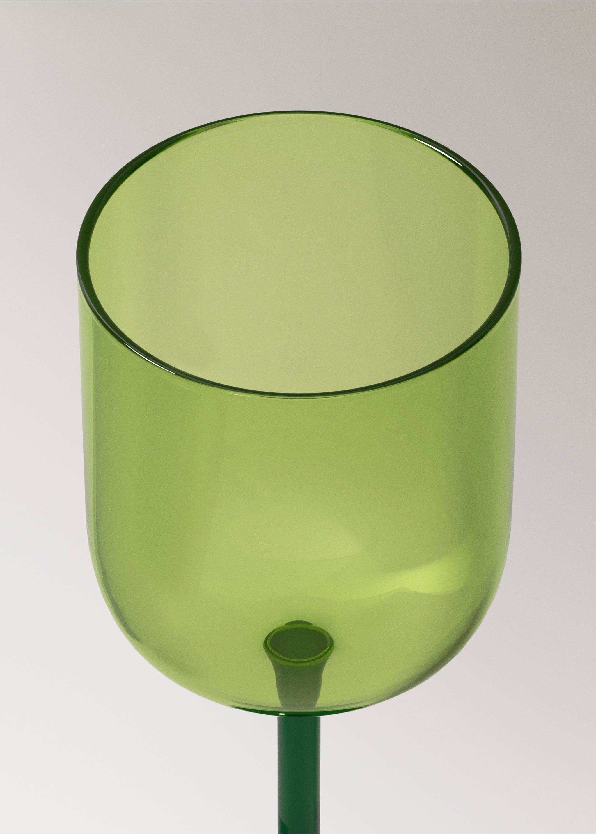 Verre à pied en borosilicate bicolore - Détail de l'article 1, Bleu pétrole. Ref: 37033871-00.