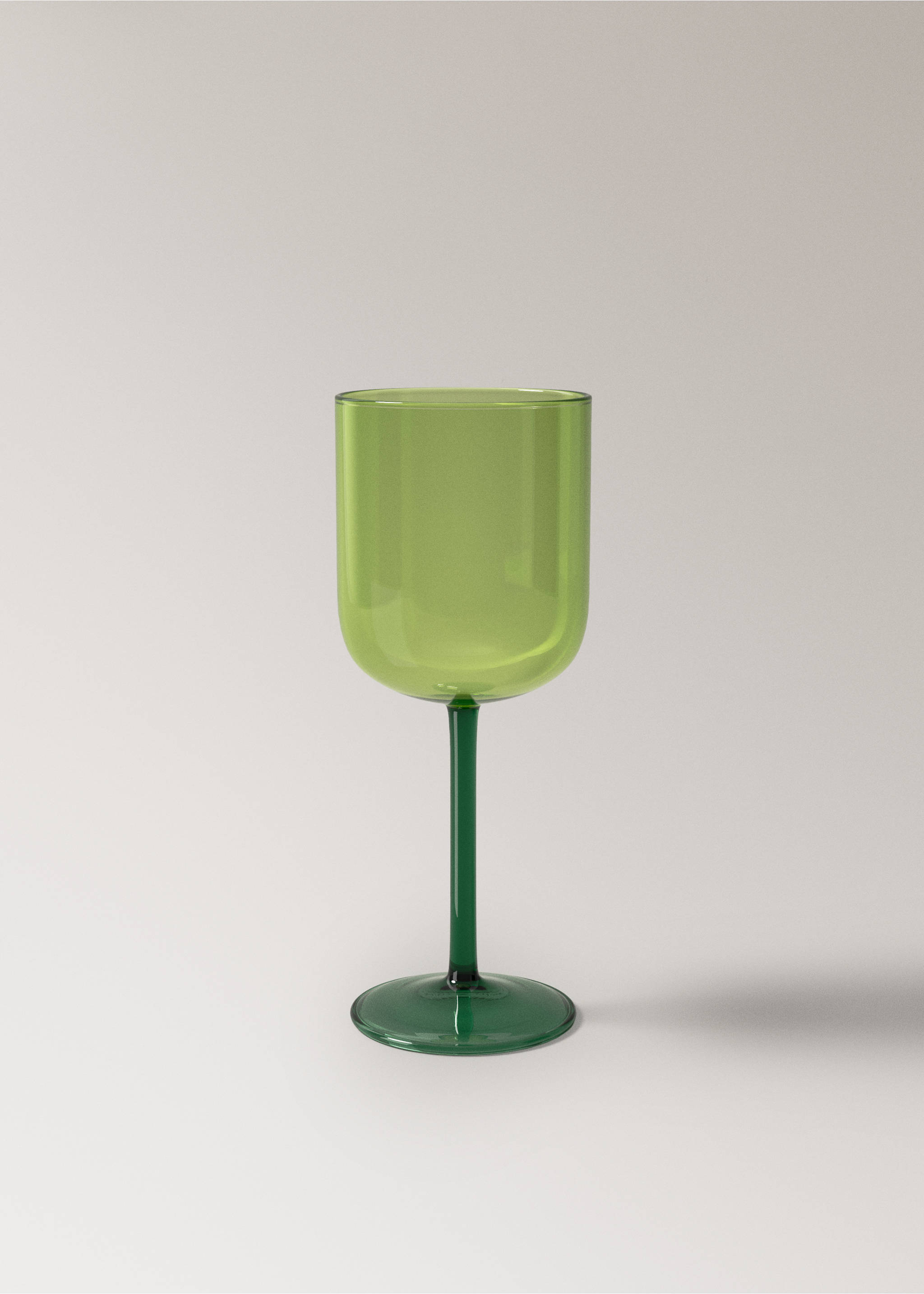 Verre à pied en borosilicate bicolore - Article sans modèle, Bleu pétrole. Ref: 37033871-00.