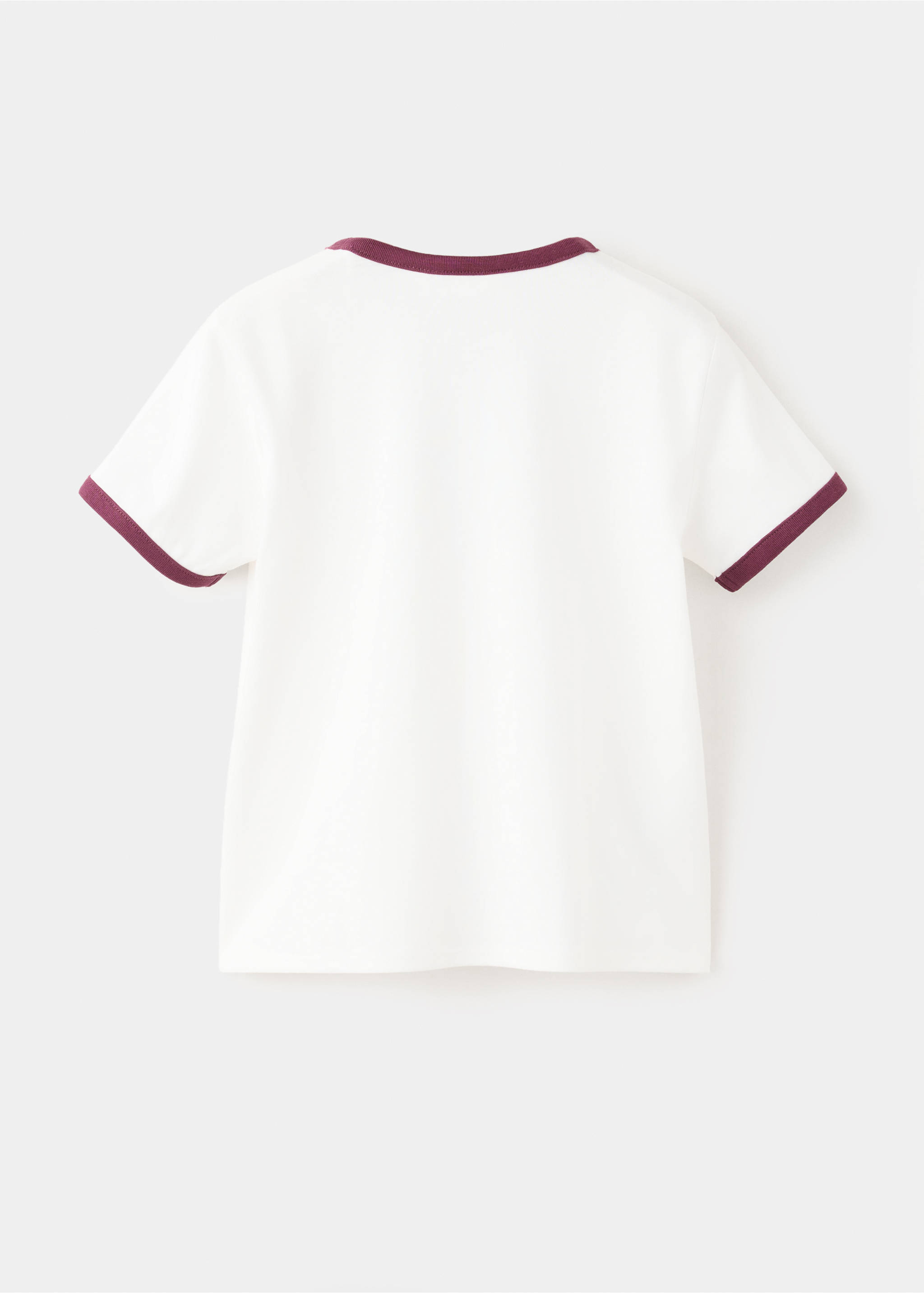 100% cotton cropped T-shirt - Reverse of the article, Off White. Ref: 37033874-00.