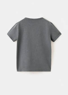 Studded T-shirt with print detail — Charcoal 4