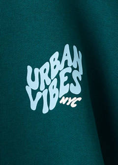 Balloon fit printed sweatshirt — Green 3
