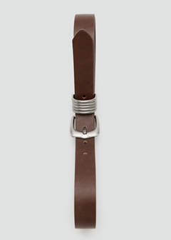 Belt with metal belt loops — Brown 5