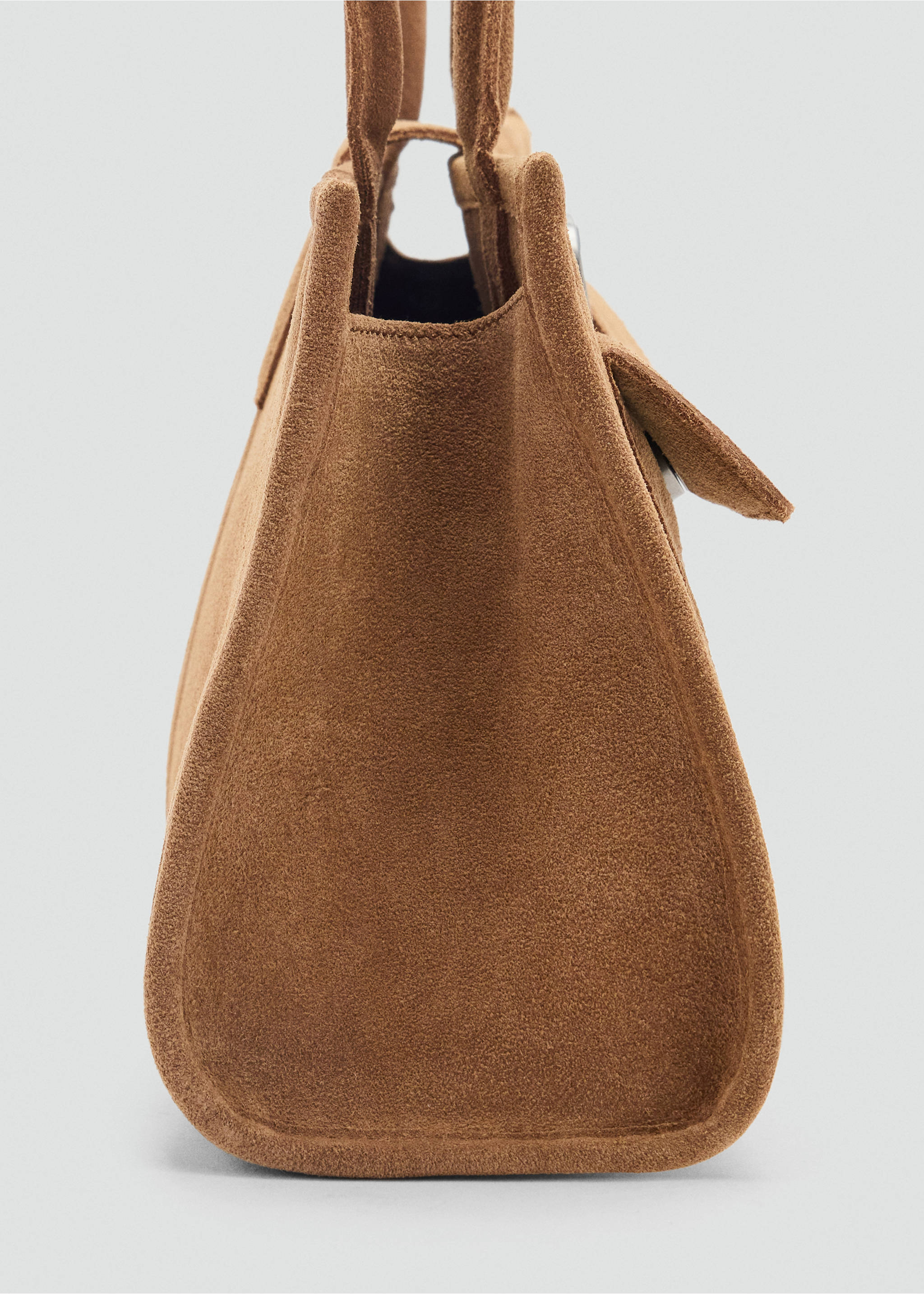 Sac porté épaule en daim à boucle - Détail de l'article 1, Sable. Ref: 37033878-00.