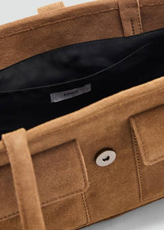 Leather bag with pockets — Sand 6