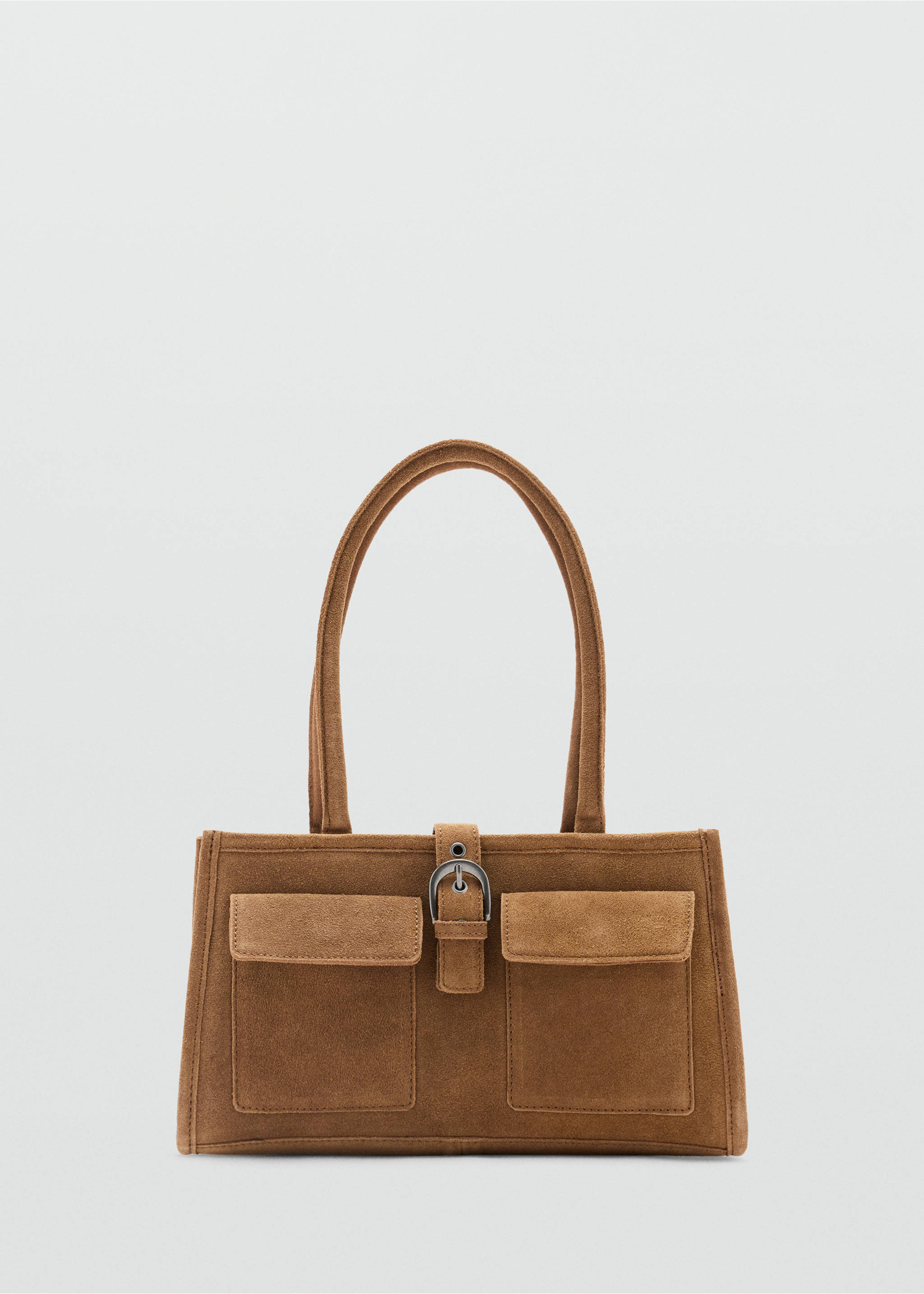 Sac porté épaule en daim à boucle - Article sans modèle, Sable. Ref: 37033878-00.