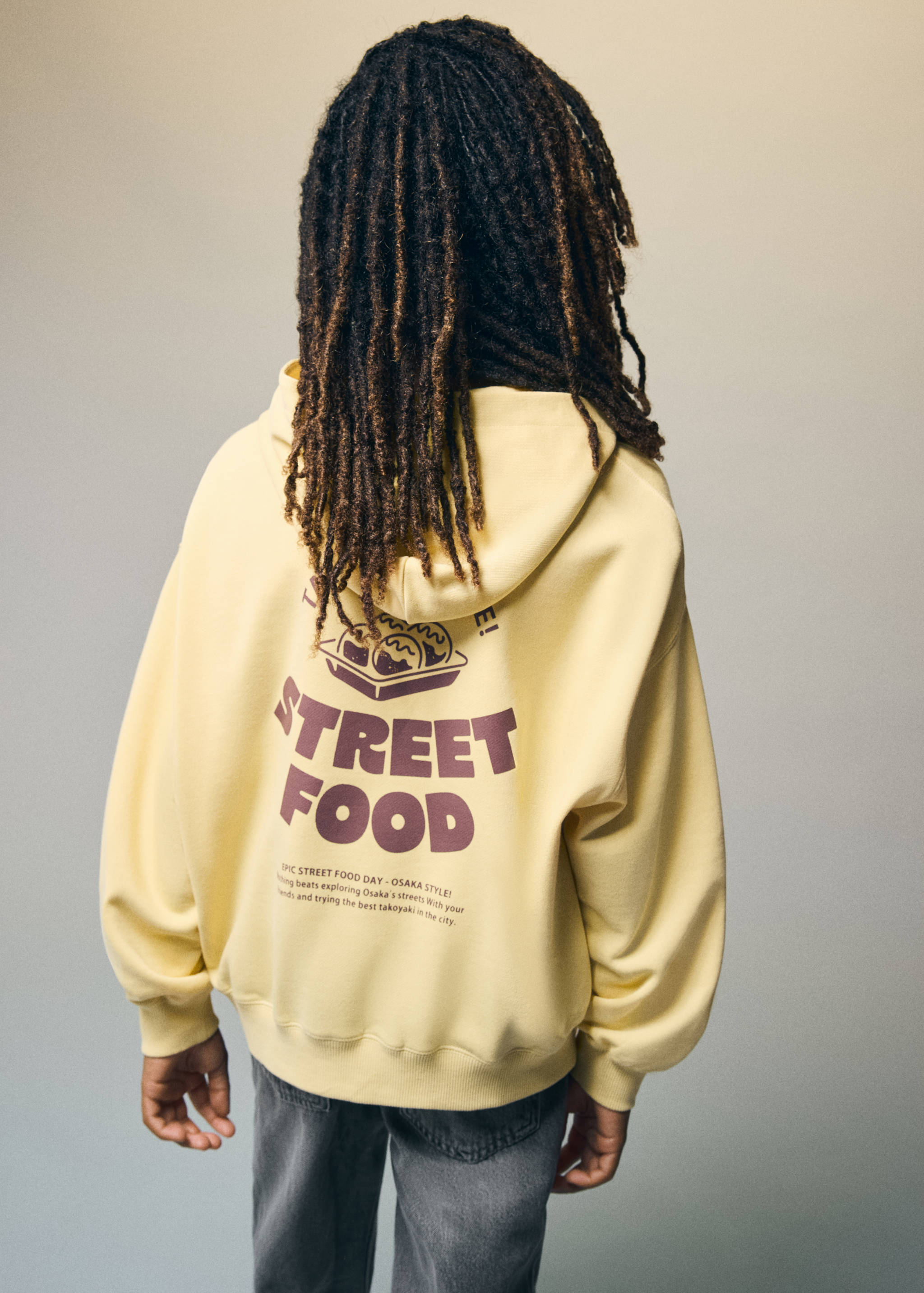 Sudadera 100% algodón relaxed fit - Reverso del artículo