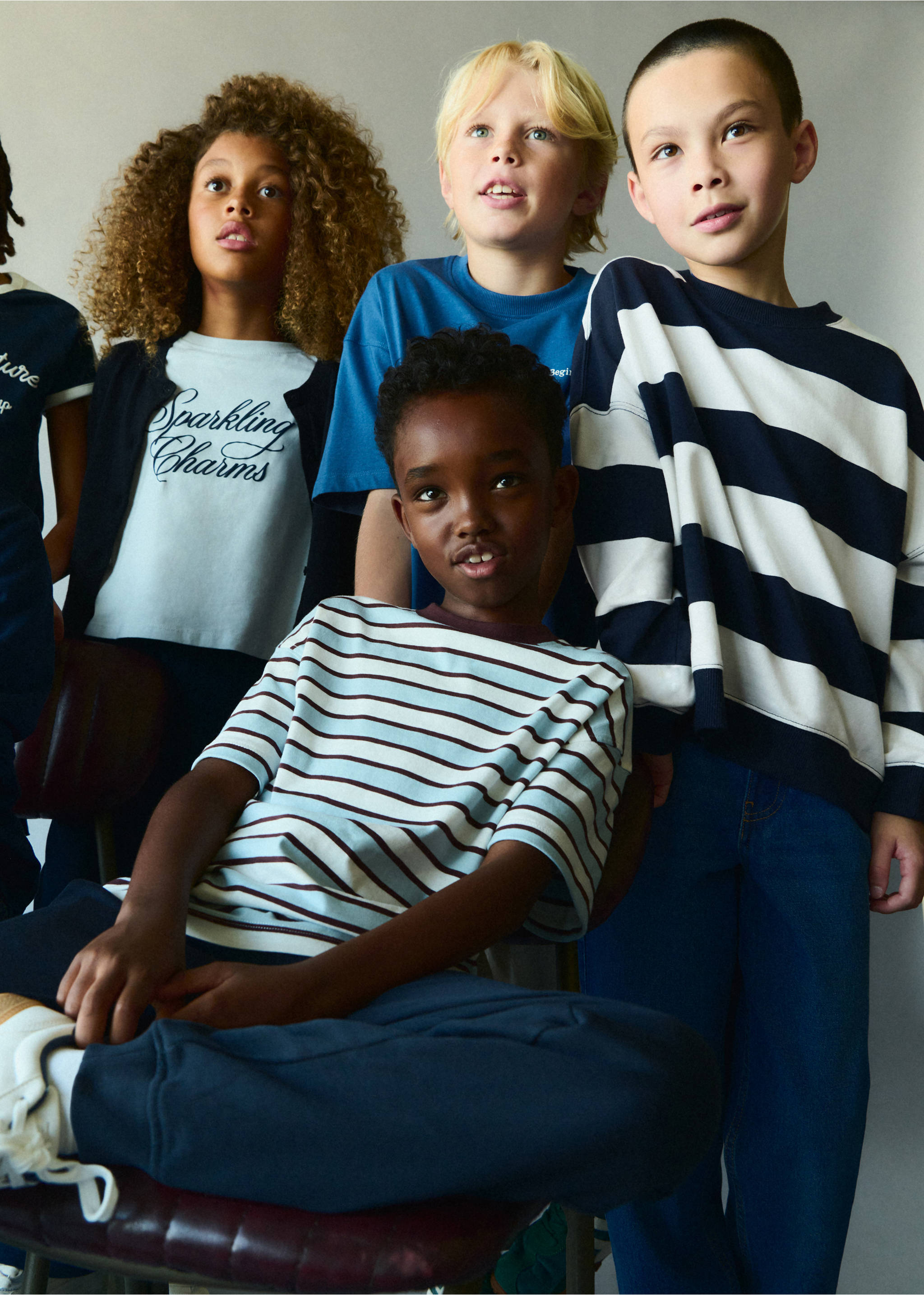 100% cotton striped t-shirt - Details of the article 5, Sky Blue. Ref: 37033880-00.